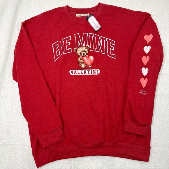 Simply Southern Be Mine Valentine Sweatshirt NWT - Picture 2 of 9